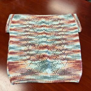 Homemade Knit Cap-sleeve Sweater sz L